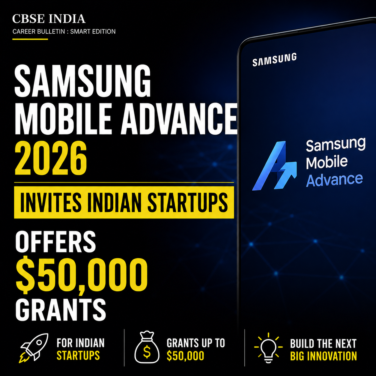 Samsung Mobile Advance 2026 Invites Indian Startups, Offers $50,000 Grants